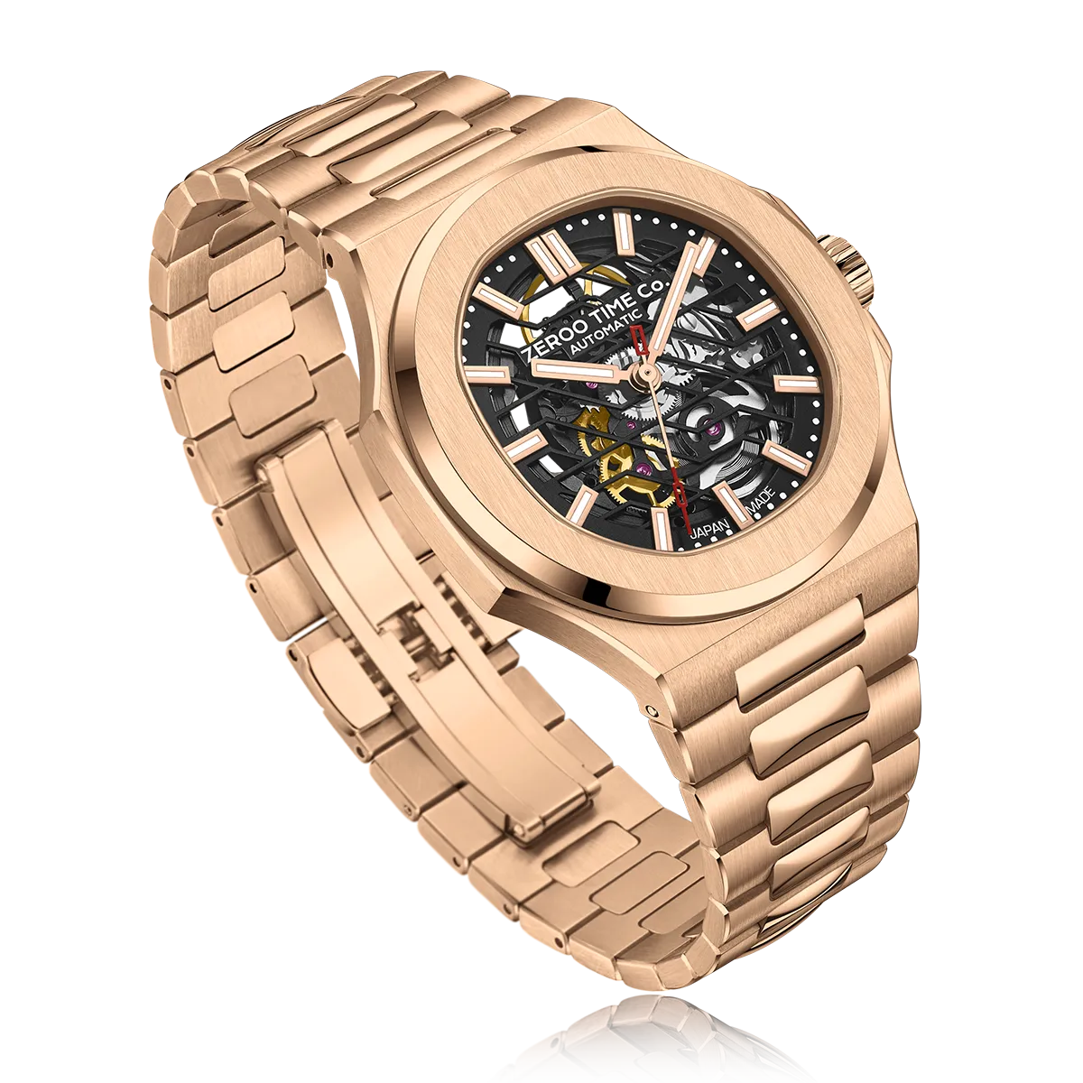 ZEROO M3 THE LYRA SKELETON MECHANICAL AUTOMATICAUTOMATIC WATCH FOR GENTS - ZM003SRBK