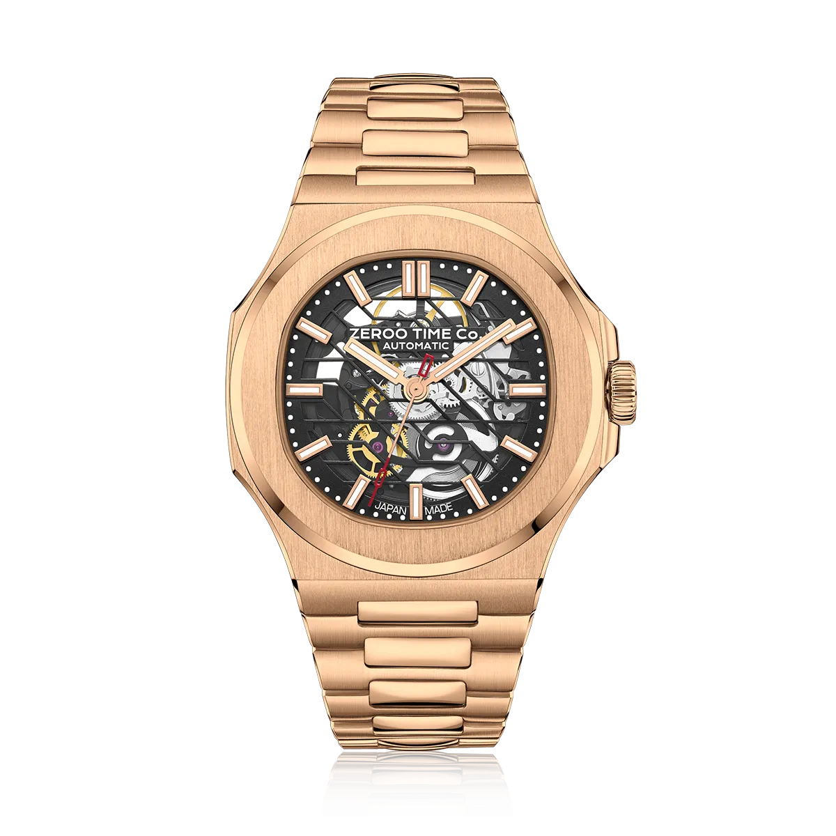 ZEROO M3 THE LYRA SKELETON MECHANICAL AUTOMATICAUTOMATIC WATCH FOR GENTS - ZM003SRBK