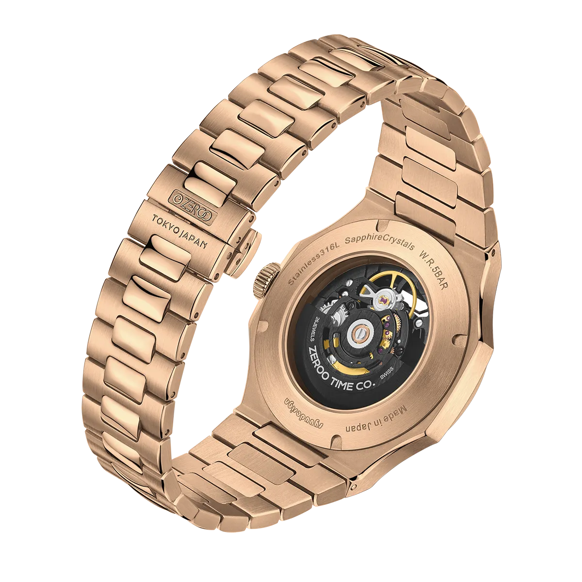 ZEROO M3 THE LYRA SKELETON MECHANICAL AUTOMATICAUTOMATIC WATCH FOR GENTS - ZM003SRBK