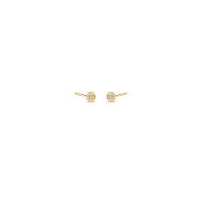 Zoë Chicco 14k Yellow Gold Itty Bitty Disc Studs with Pavé Diamonds